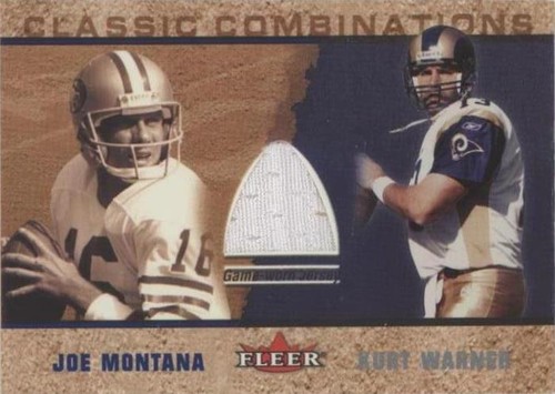 2002 Fleer Tradition Joe Montana Kurt Warner #JMKW
