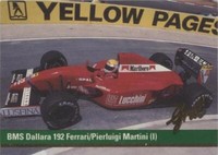 1992 Grid Motorcard Formula 1 - Pierluigi Martini #21