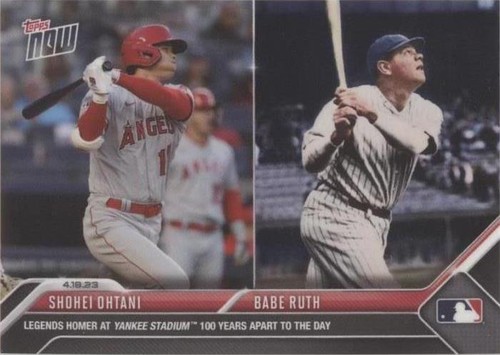 Shohei Ohtani Babe Ruthプロジェクト70カード Rare Shohei Ohtani / Babe Ruth Autographed Topps Card Pulled
