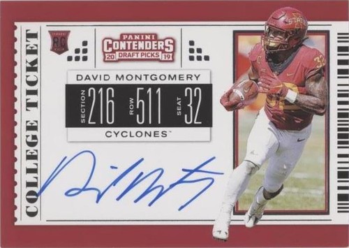 2019 Panini Contenders Draft Picks David Montgomery #118