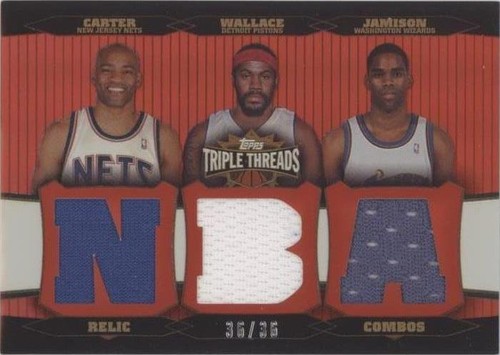 2006-07 Topps Triple Threads - Antawn Jamison/Rasheed Wallace/Vince Carter #TTRC-27