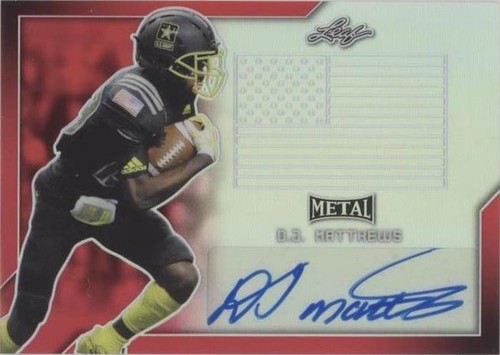 2017 Leaf Metal U.S. Army All-American Bowl D.J. Matthews #BA-DJM