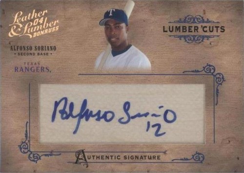2004 Donruss Leather & Lumber - Alfonso Soriano #LC-3
