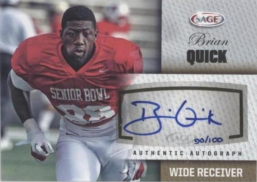 2012 SAGE Autographed Brian Quick #A44