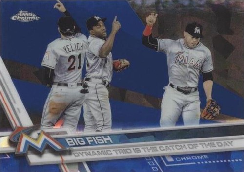 2017 Topps Chrome Sapphire Edition - Christian Yelich Giancarlo Stanton Marcell Ozuna #276