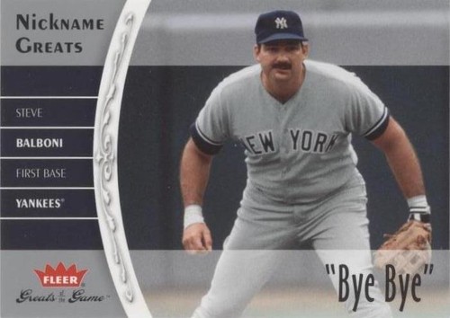2006 Fleer Greats of the Game - Steve Balboni #NG-SB