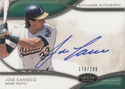 2014 Topps Tier One - Jose Canseco #AA-JCN