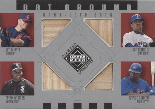 2002 Upper Deck Diamond Connection - Carlos Delgado Frank Thomas Jim Thome #BA-TGTD