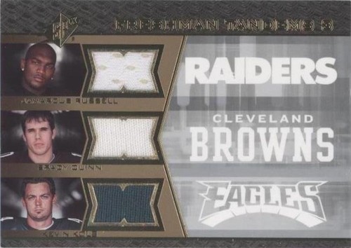 2007 SPx Brady Quinn JaMarcus Russell Kevin Kolb #FT3-RQK