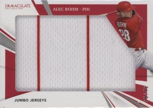 2021 Panini Immaculate Collection - Alec Bohm #JJ-ABO