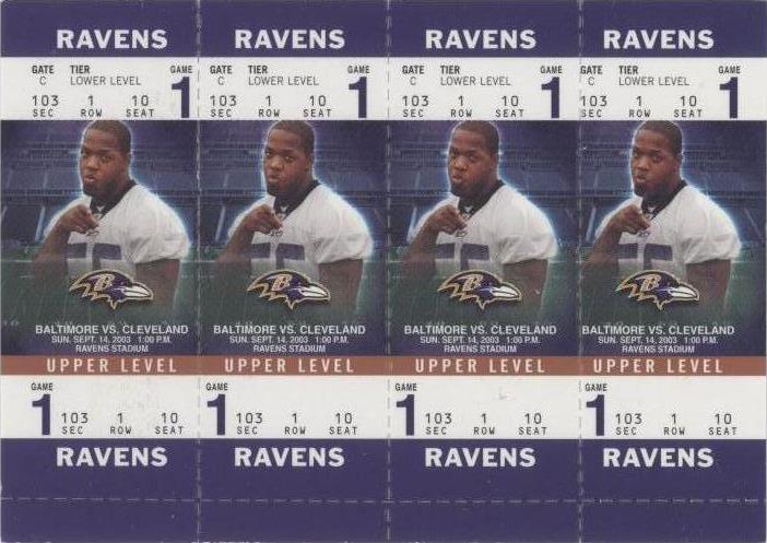 Fleer Authentix Terrell Suggs #130A 2003