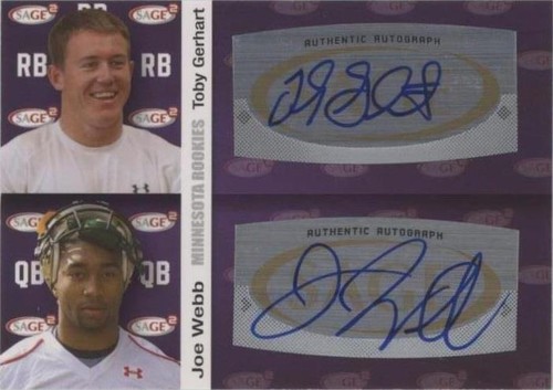 2010 SAGE Squared Joe Webb Toby Gerhart #A64