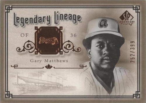 2005 SP Legendary Cuts - Gary Matthews #LE-GM