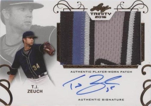 2016 Leaf Trinity - T.J. Zeuch #PA-TJZ