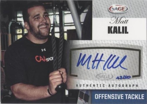 2012 SAGE Autographed Matt Kalil #A28