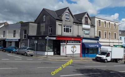 Photo 6x4 Two barber shops on a corner in Uplands, Swansea Swansea/Abert c2014