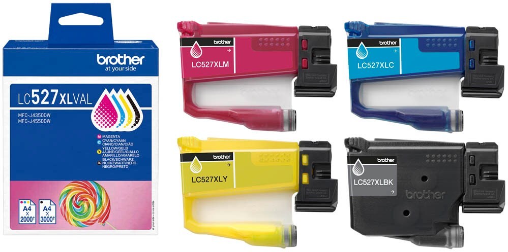 brother LC-527 XL VAL Set Original Patronen Kombi Multipack Inkjet Kaktus Serie