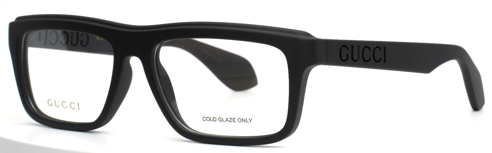 GUCCI GG1572O 001 Matte Black Mens Rectangle Eyeglasses 54
