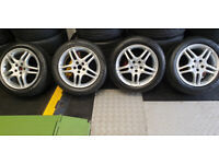 Momo alloy wheels 16 + 4 x tyres 205 50 16 Toyota,Audi,Seat,VW,Skoda,MG