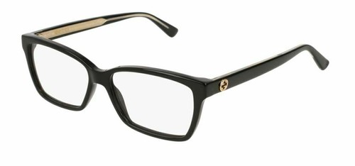 Pre-owned Gucci Gg 0312 O 001 Black Eyeglasses In Clear