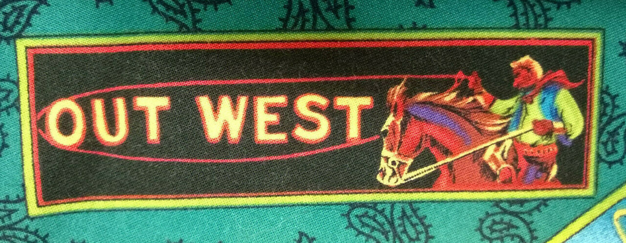 Western Bronco Cowboy 100% Cotton TEAL 44 