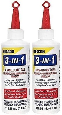 Beacon 3-in-1 Advanced Crafting Glue, 4-Ounce, 2-Pack