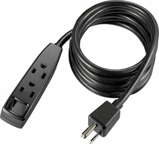 Insignia 10' 3-Outlet Extension Power Cord for Christmas light...
