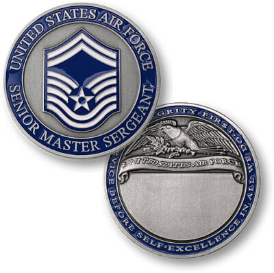 Senior Master Sergeant Challenge Coin with FREE ENGRAVING!