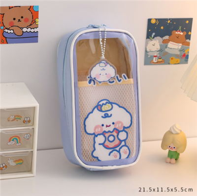 Transparant Pencil Case Cartoon Large Capacity Kawaii Pen Bag Cute Box For Girls
