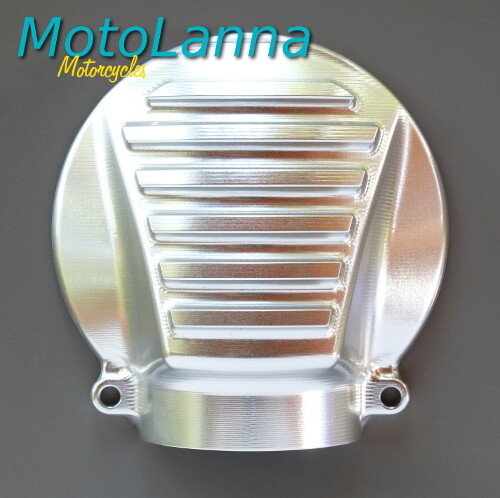 Cover Bevel Gear Finned Billet CNC Alloy Silver Kawasaki