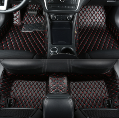 Leather sale floor mats