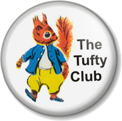 The Tufty Club 25mm 1'' Pin Button Badge RoSPA Fluffytail Retro Novelty Kids 60s