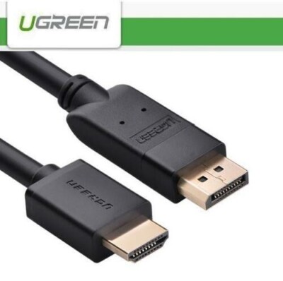 UGreen Gold Plated DisplayPort DP male to HDMI male M/M Cable 1080p HD：2 Meters
