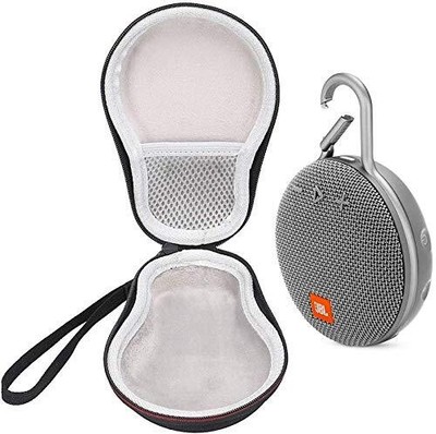 JBL Clip 3 IPX7 Waterproof Portable Bluetooth Speaker Bundle with Case (Gray)