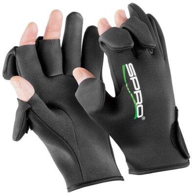 SPRO WICKED WEATHER WEAR GLOVE SPLIT FINGER GRAY LARGE
