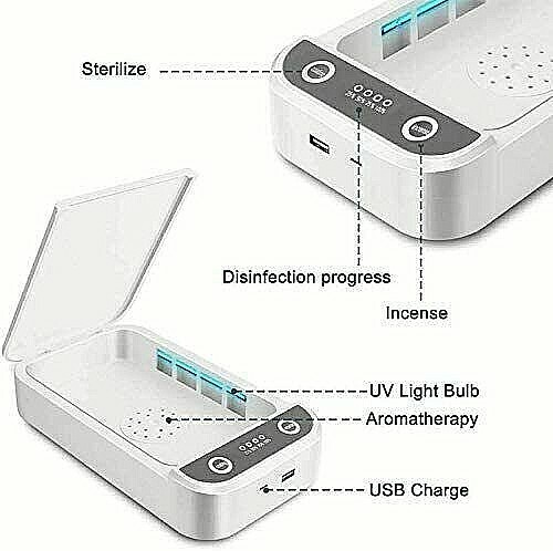Sterilizzatore Portatile UV Aromaterapia Profumata per Smartphone Maschere Usb  1