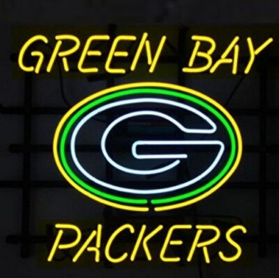 New Green Bay Packers Go Packers Neon Light Sign 20''x16'' Beer Lamp Artwork Glass