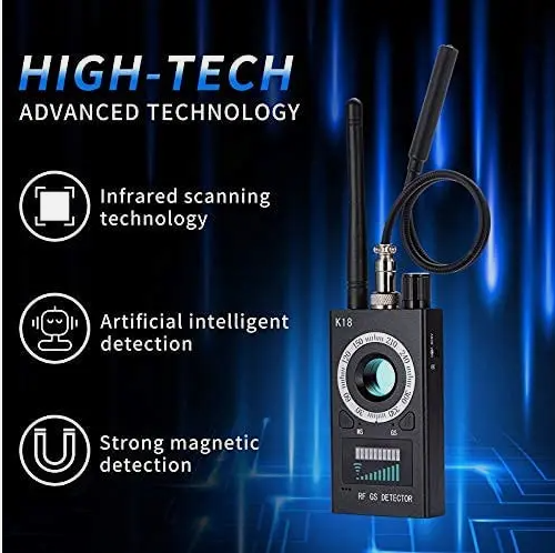 K18 Anti Spy Hidden Camera Detector Bug Detector Hidden Device Detector RF Audio - Image 6