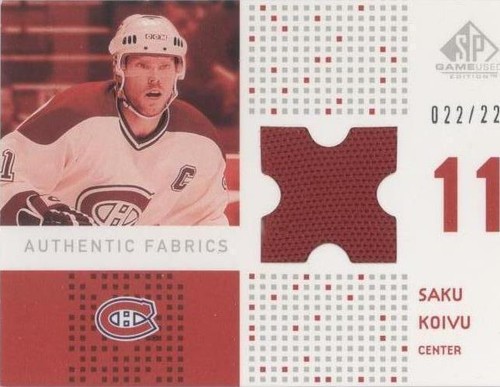 2002-03 SP Game Used - Saku Koivu #AF-SK