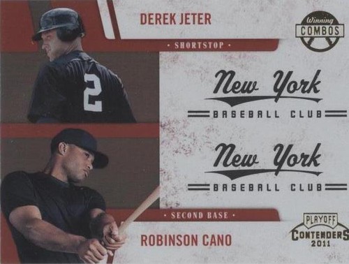 2011 Playoff Contenders - Derek Jeter Robinson Cano #19