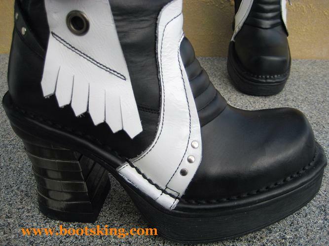 NEW ROCK BOOTS ROCK BOOTS GUADELOUPE SCHWARZ WEISS DAMENSTIEFEL HIGH HEELS GRÖSSE 36 - 41