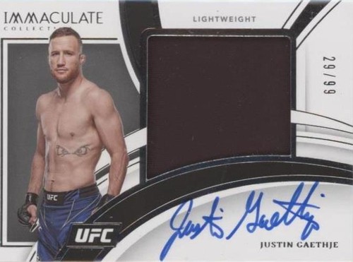 2022 Panini Immaculate Collection UFC - Justin Gaethje #PA-JGJ