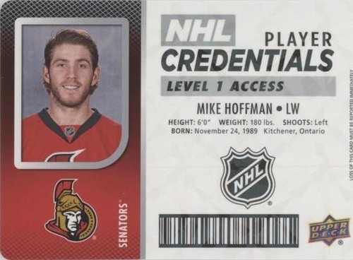 2017-18 Upper Deck MVP - Mike Hoffman #NHL-MH