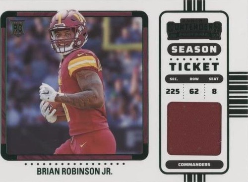 2022 Panini Contenders Brian Robinson Jr. #RSV-BRO