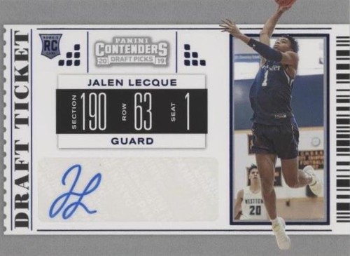 2019-20 Panini Contenders Draft Picks - Jalen Lecque #119