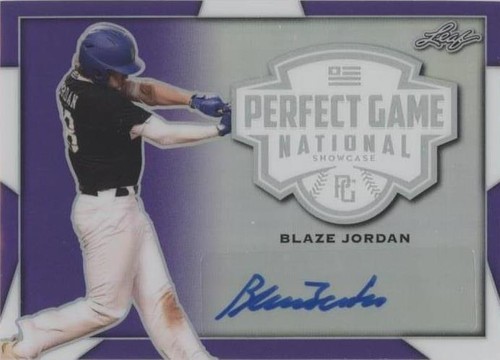2019 Leaf Perfect Game National Showcase - Blaze Jordan #BA-BJ1
