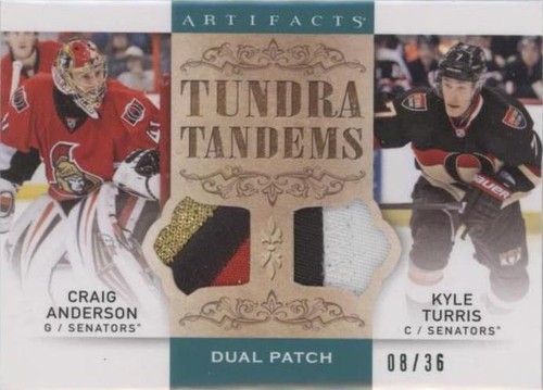 2014-15 Upper Deck Artifacts - Craig Anderson Kyle Turris #TT-AT