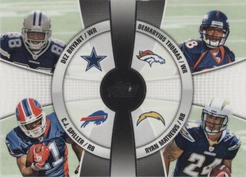 2010 Topps Prime C.J. Spiller Demaryius Thomas Dez Bryant #4Q-27