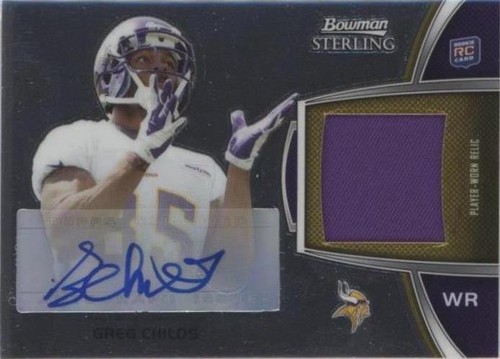 2012 Bowman Sterling Greg Childs #BSAR-GC