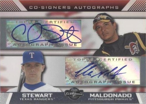 CHRIS STEWART CARLOS MALDONADO 2007 TOPPS CO-SIGNERS #CS-SMA